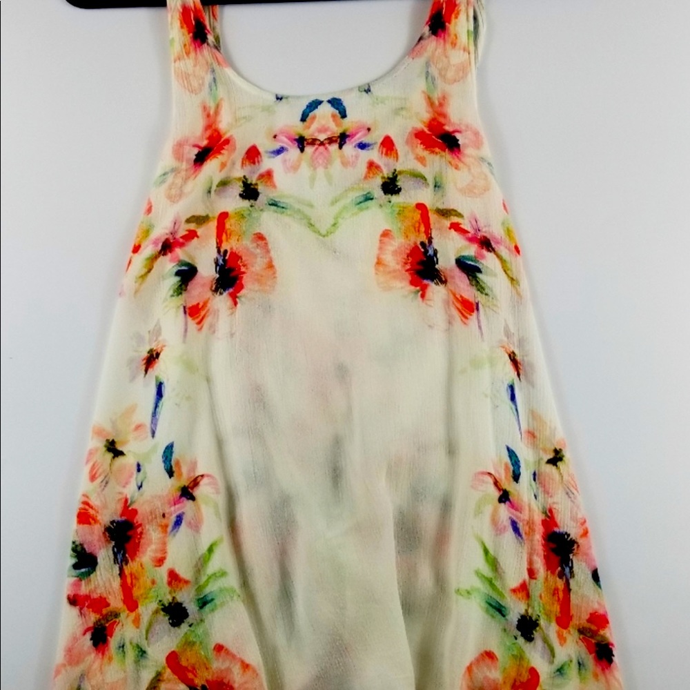 Intimately Free People Open Back Floral Tank Small